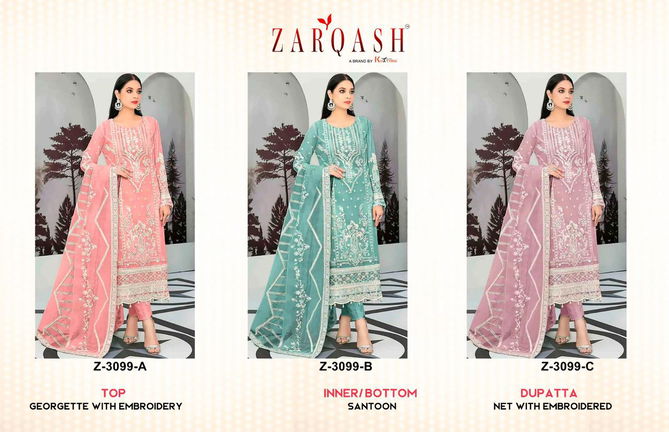 Z 3099 Zarqash Butterfly Net Embroidery Pakistani Suits Wholesale Suppliers In India
